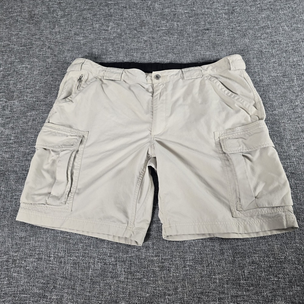 Duluth Trading Co Shorts Mens XL Beige Cargo Nylon Utility Workwear
